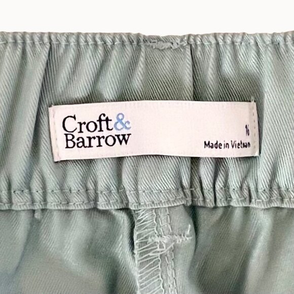 Croft & Barrow Womens Tapered Mid Rise Pants Size 16 Zapata Blue Relaxed Fit NWT - Picture 4 of 16